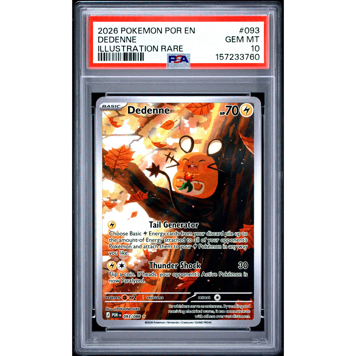 Pokémon TCG: Dedenne #093 PSA 10-157233760