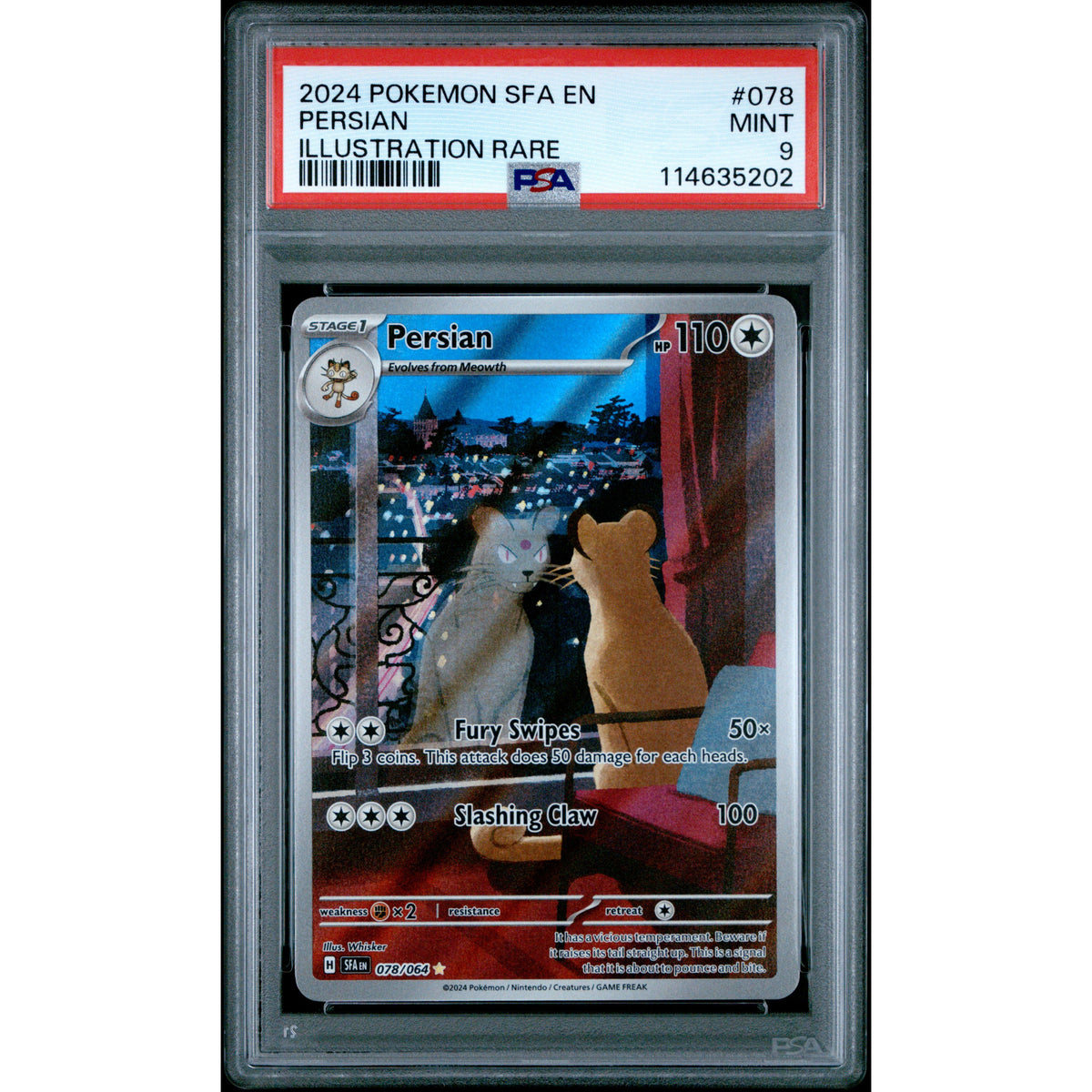 Pokémon TCG: Persian #078 PSA 9-114635202