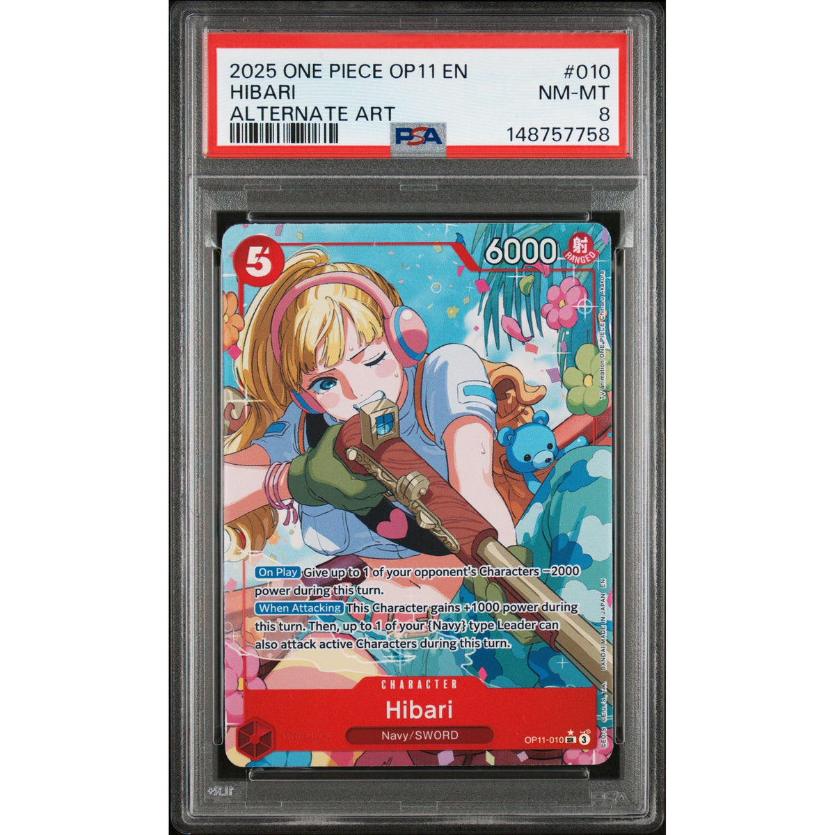 One Piece TCG: Hibari #010 PSA 8-148757758