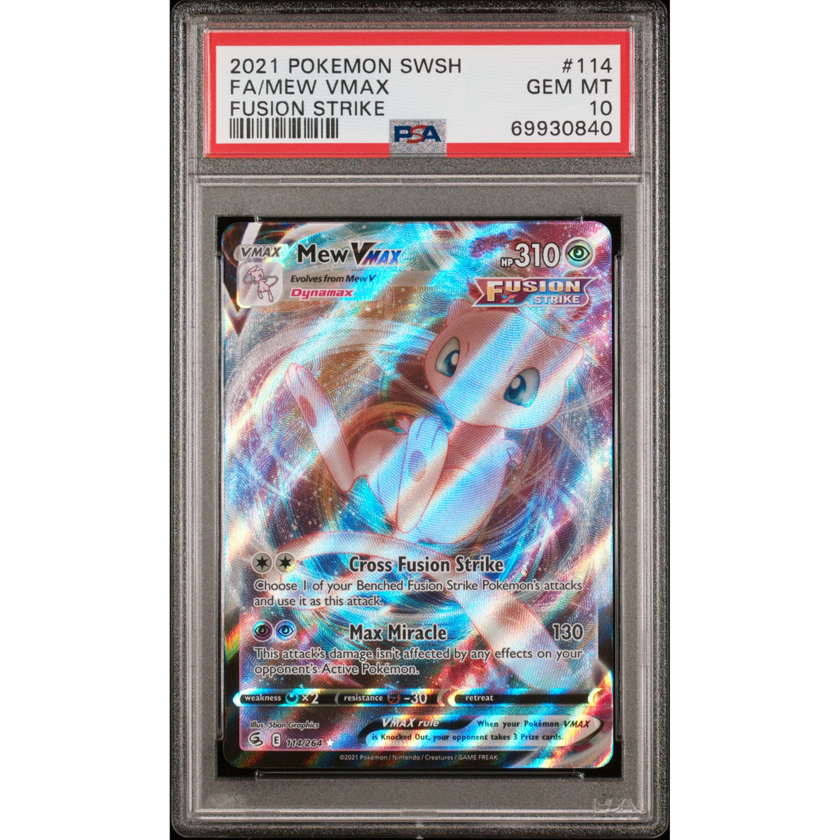 Pokémon TCG: Mew Vmax #114 PSA 10-69930840