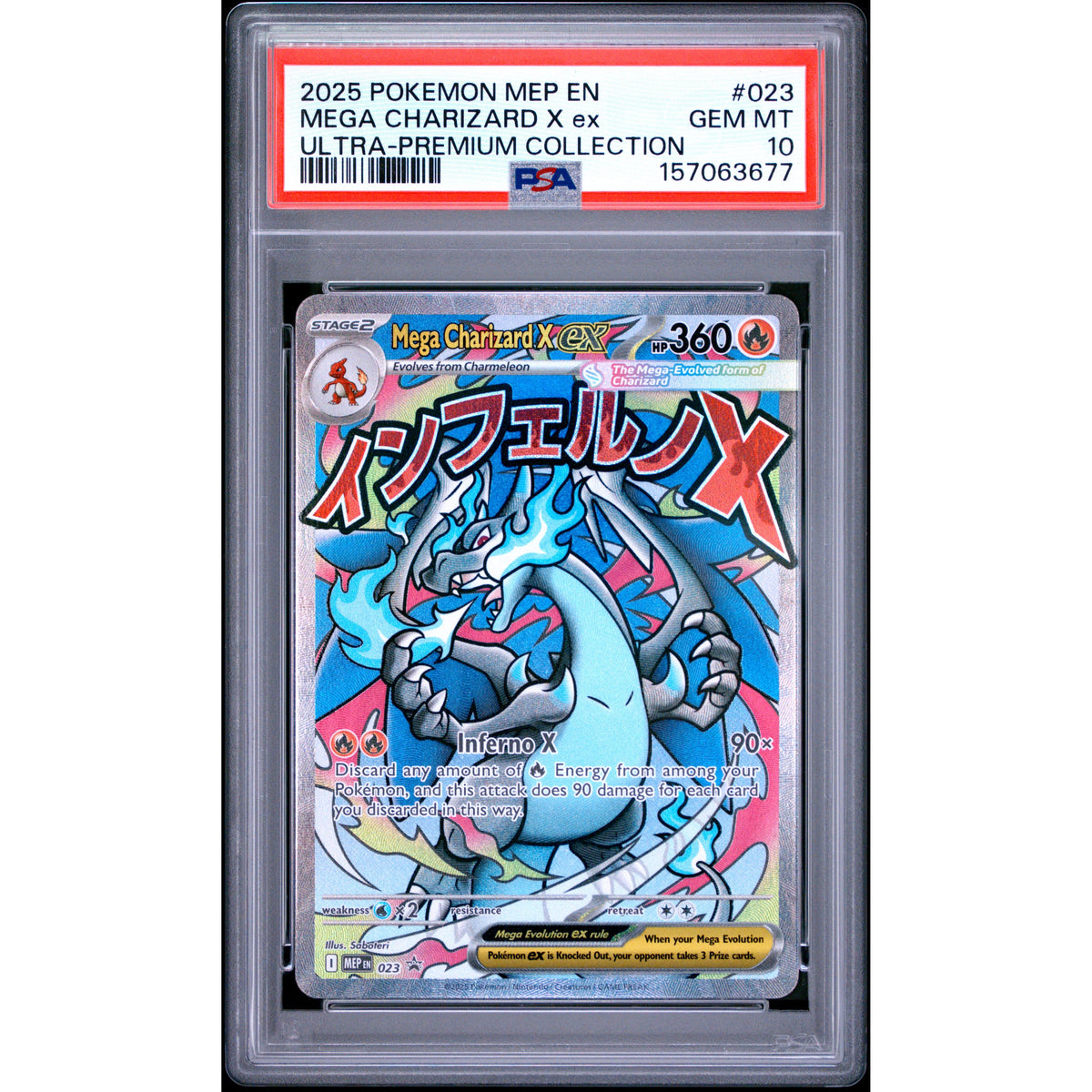 Pokémon TCG: Mega Charizard X Ex #023 PSA 10-157063677