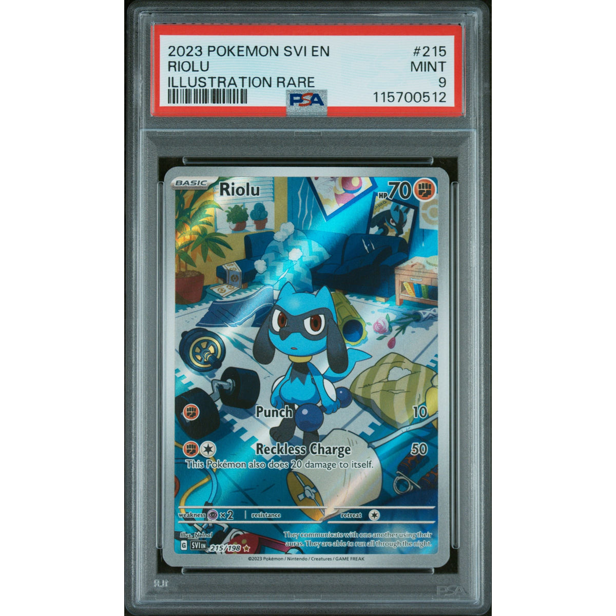 Pokémon TCG: Riolu #215 PSA 9-115700512