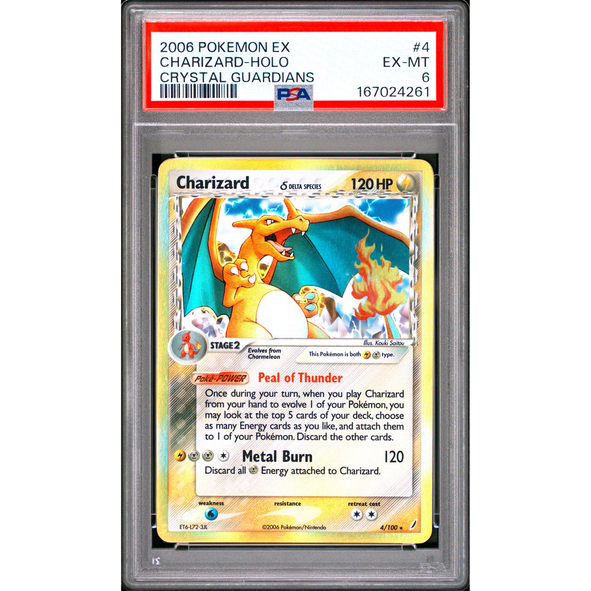 Pokémon TCG: Charizard Holo #4 PSA 6-167024261