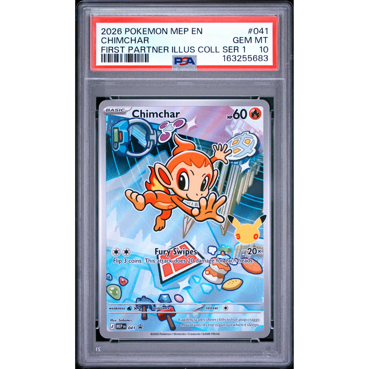 Pokémon TCG: Chimchar #041 PSA 10-163255683