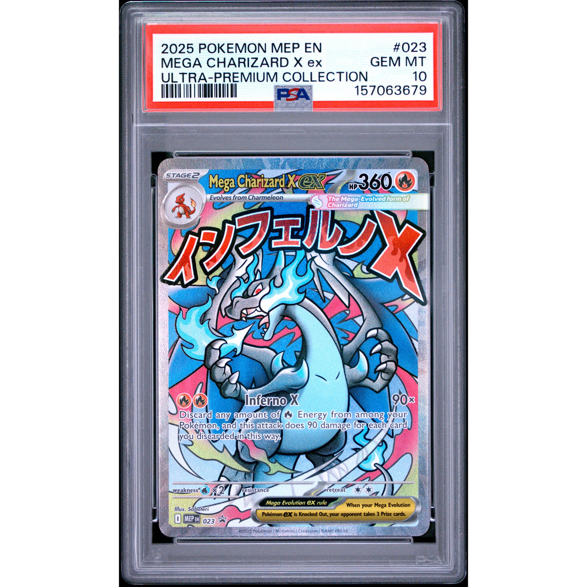 Pokémon TCG: Mega Charizard X Ex #023 PSA 10-157063679