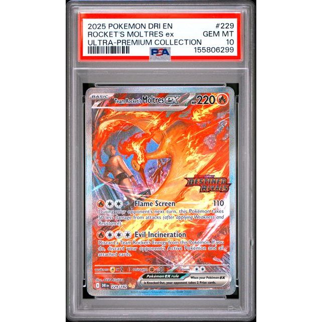 Pokémon TCG: Rocket's Moltres Ex #229 PSA 10-155806299