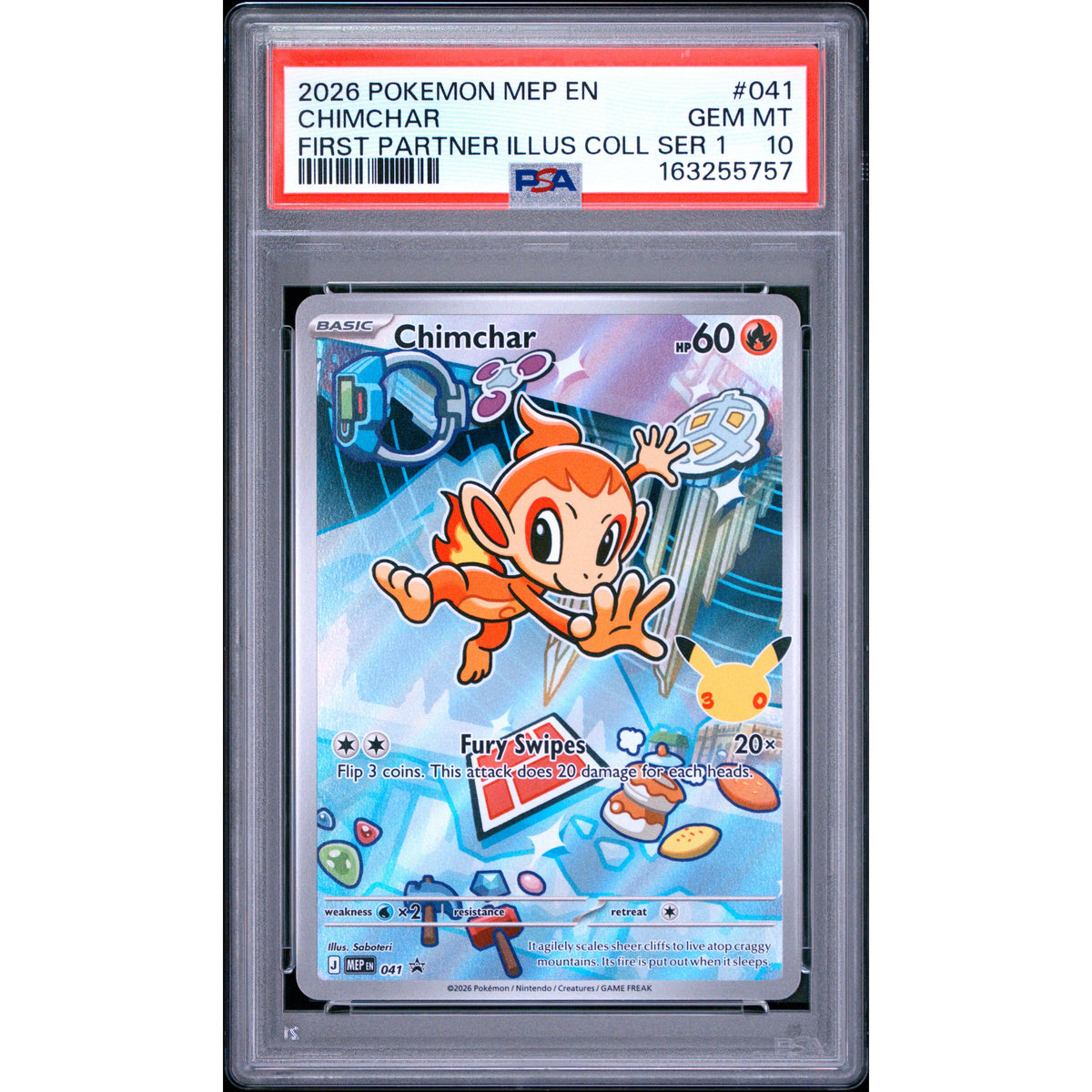 Pokémon TCG: Chimchar #041 PSA 10-163255757