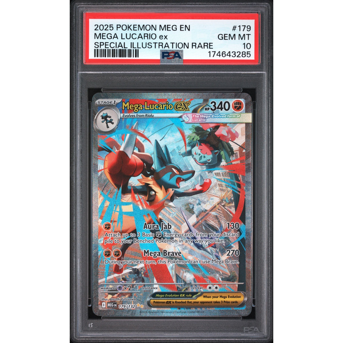 Pokémon TCG: Mega Lucario Ex #179 PSA 10-174643285