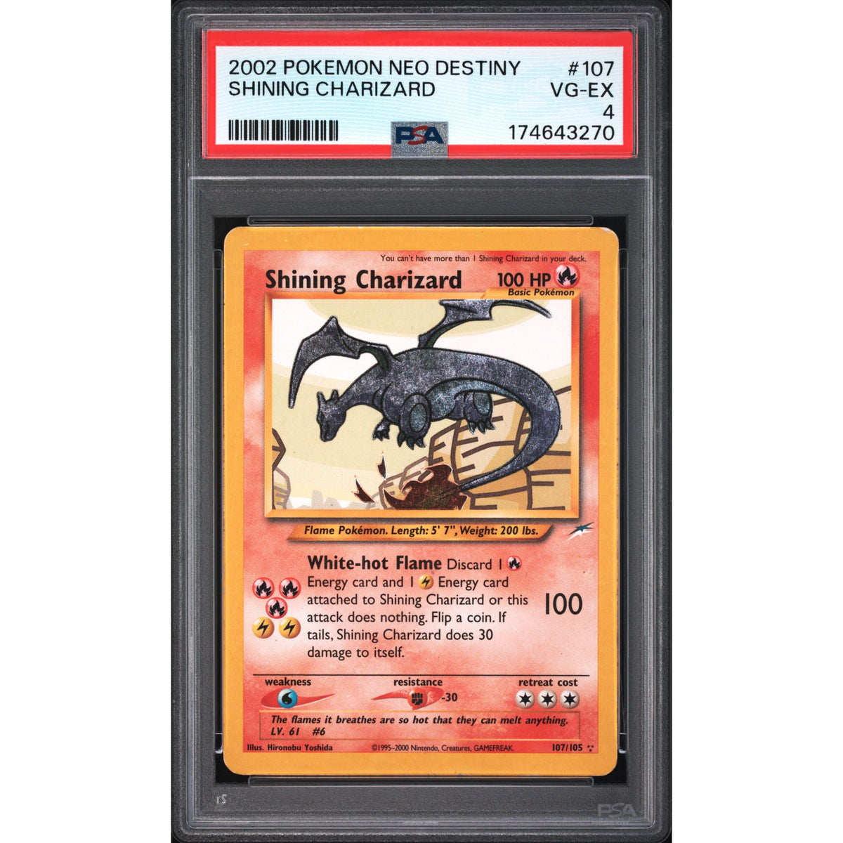 Pokémon TCG: Shining Charizard #107 PSA 4-174643270