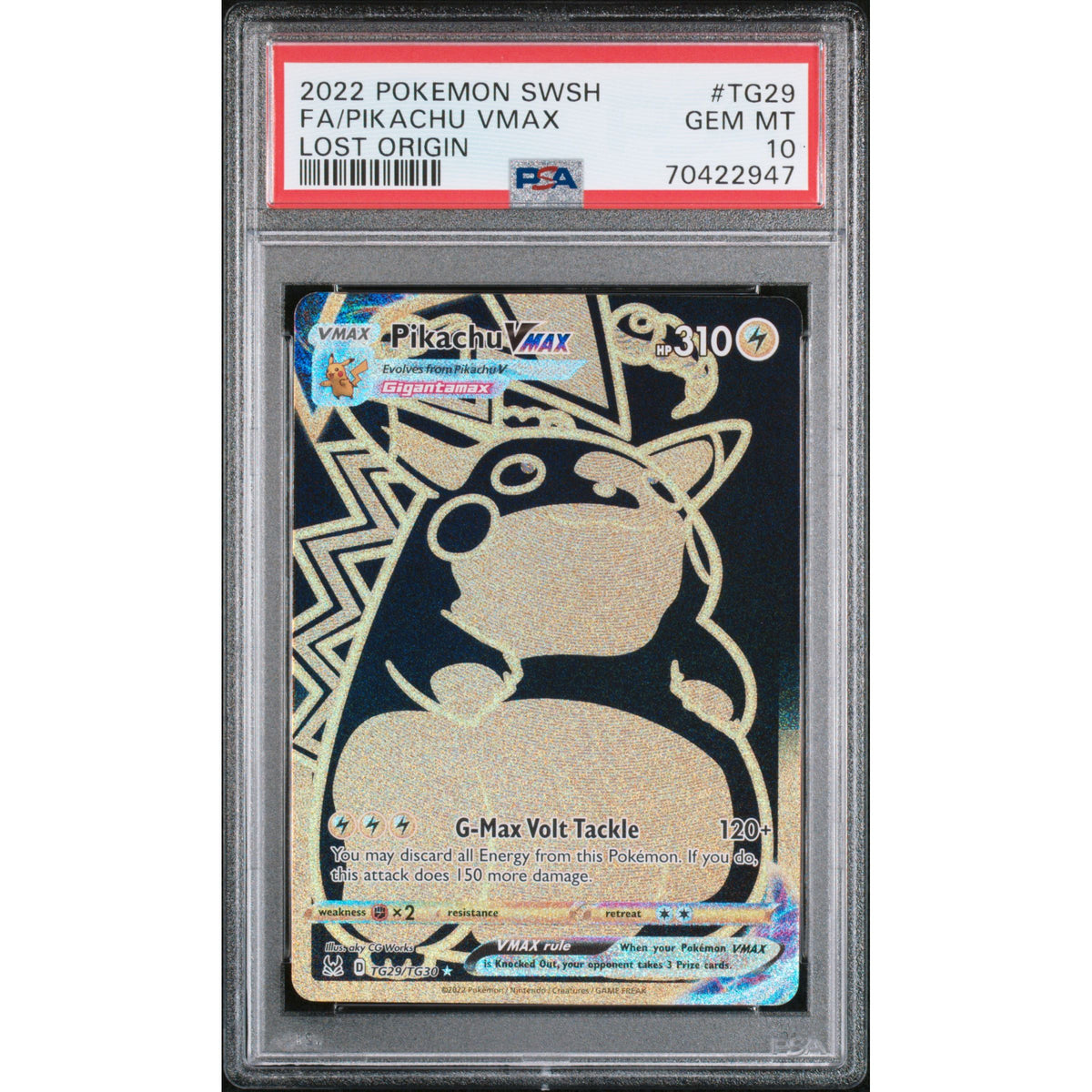 Pokémon TCG: Pikachu Vmax #TG29 PSA 10-70422947