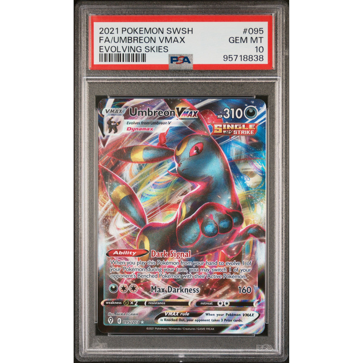Pokémon TCG: Umbreon Vmax #095 PSA 10-95718838