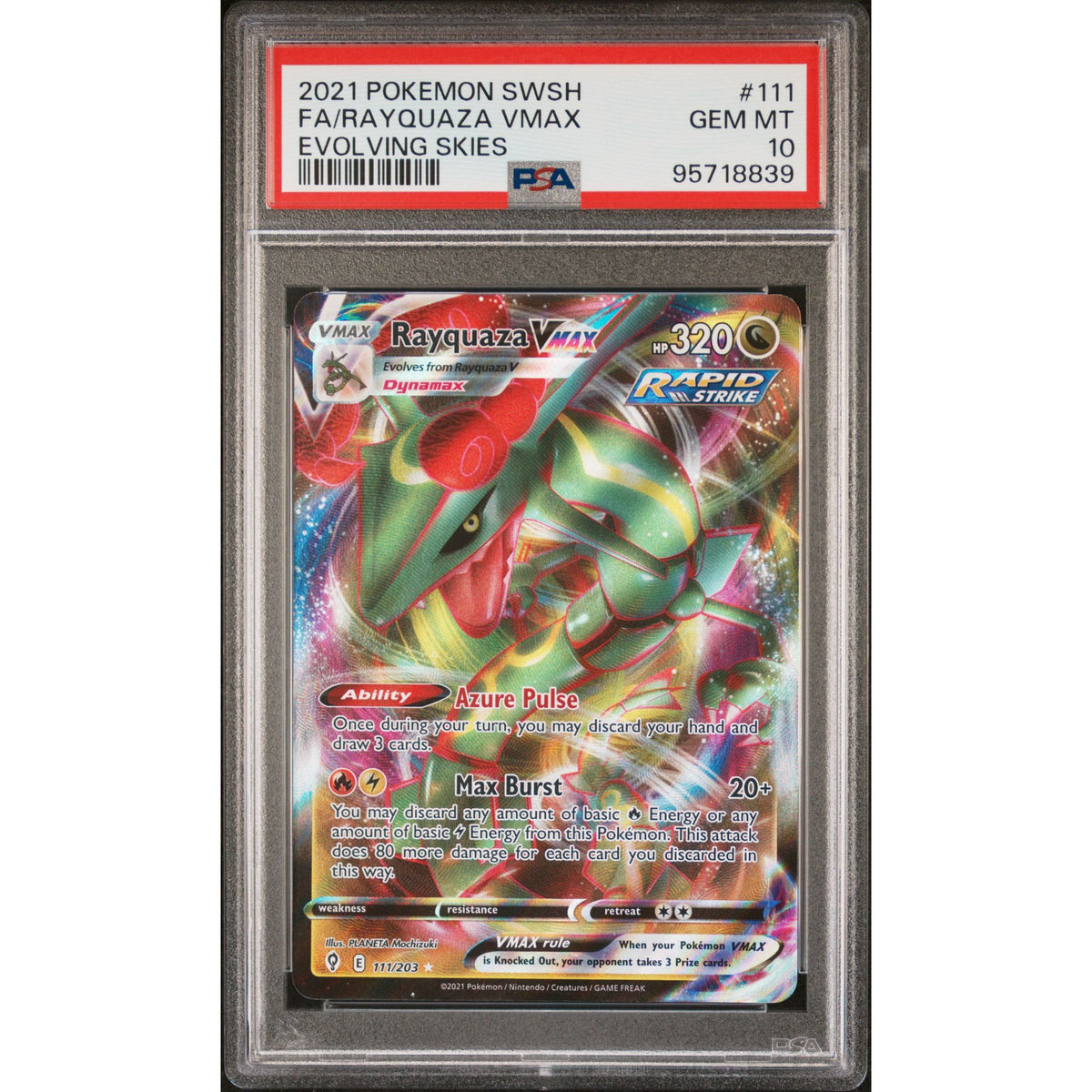 Pokémon TCG: Rayquaza Vmax #111 PSA 10-95718839