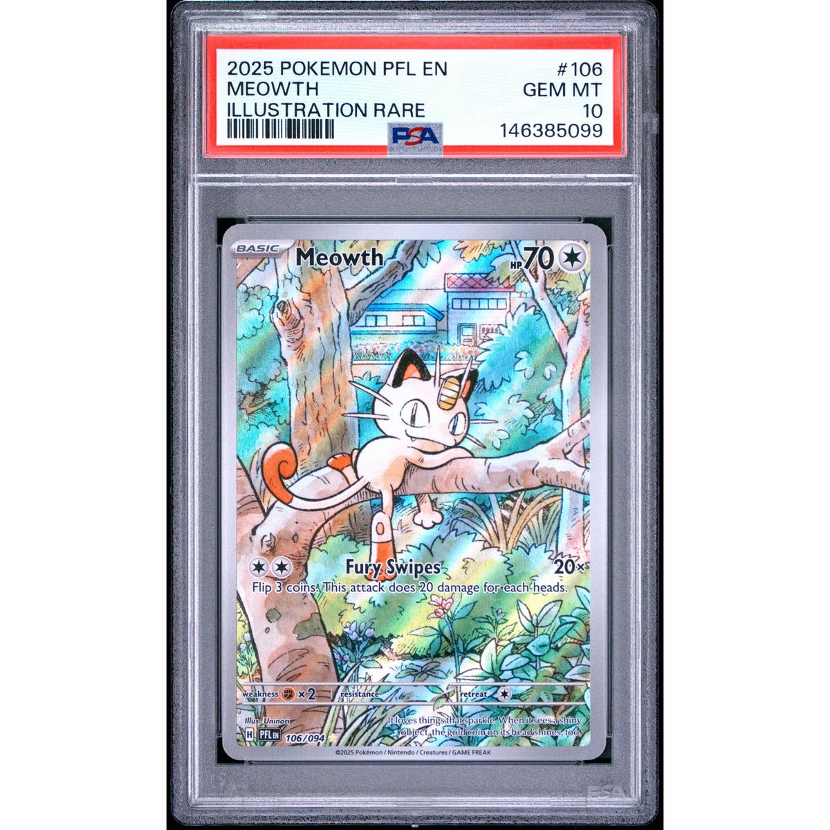 Pokémon TCG: Meowth #106 PSA 10-146385099