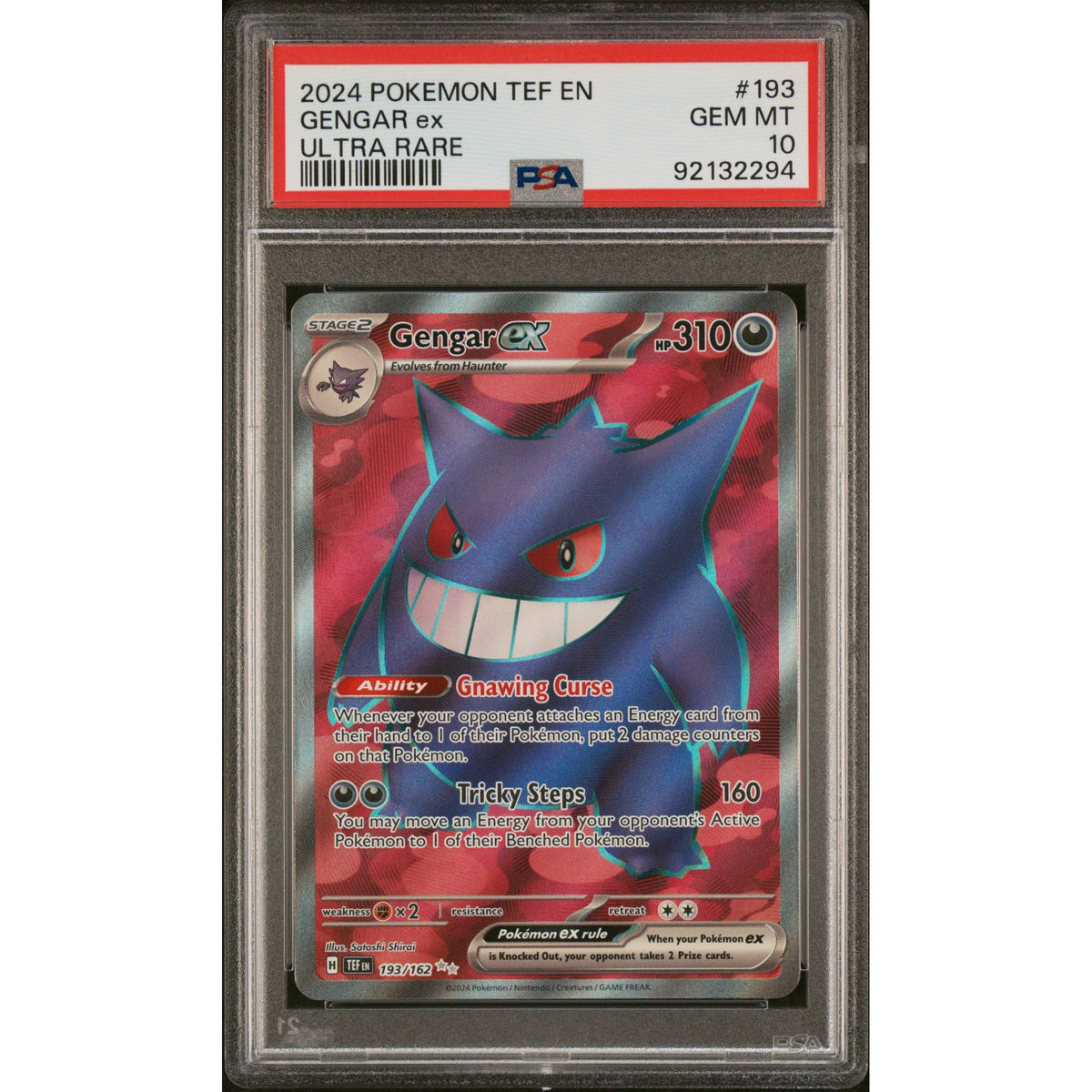 Pokémon TCG: Gengar Ex #193 PSA 10-92132294