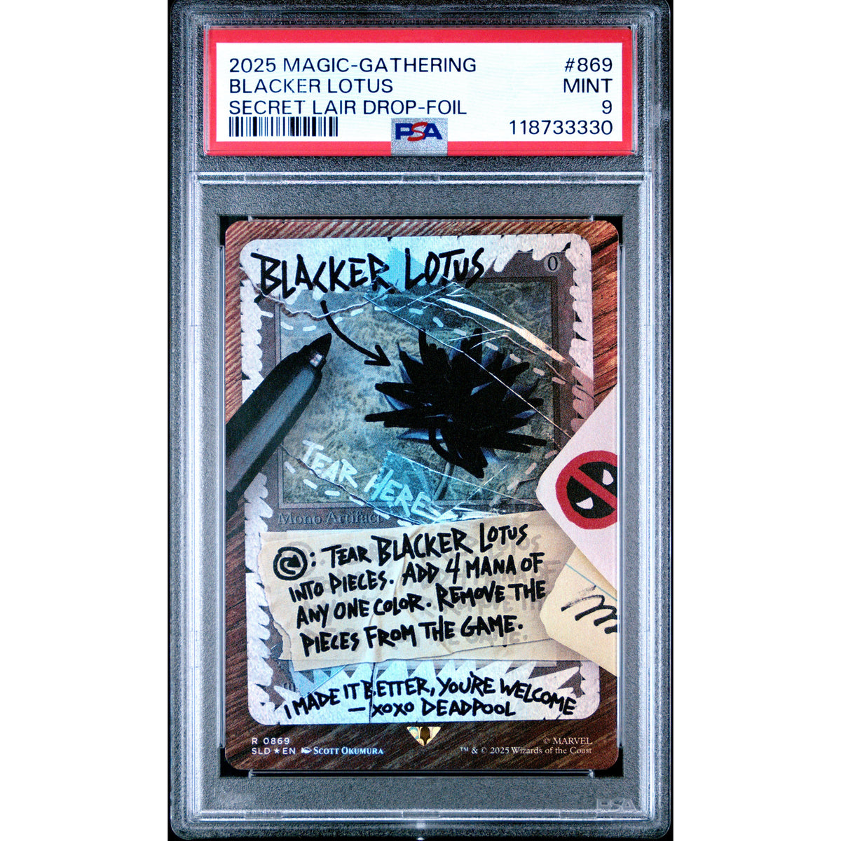 Magic the Gathering: Blacker Lotus #0869 PSA 9-118733330