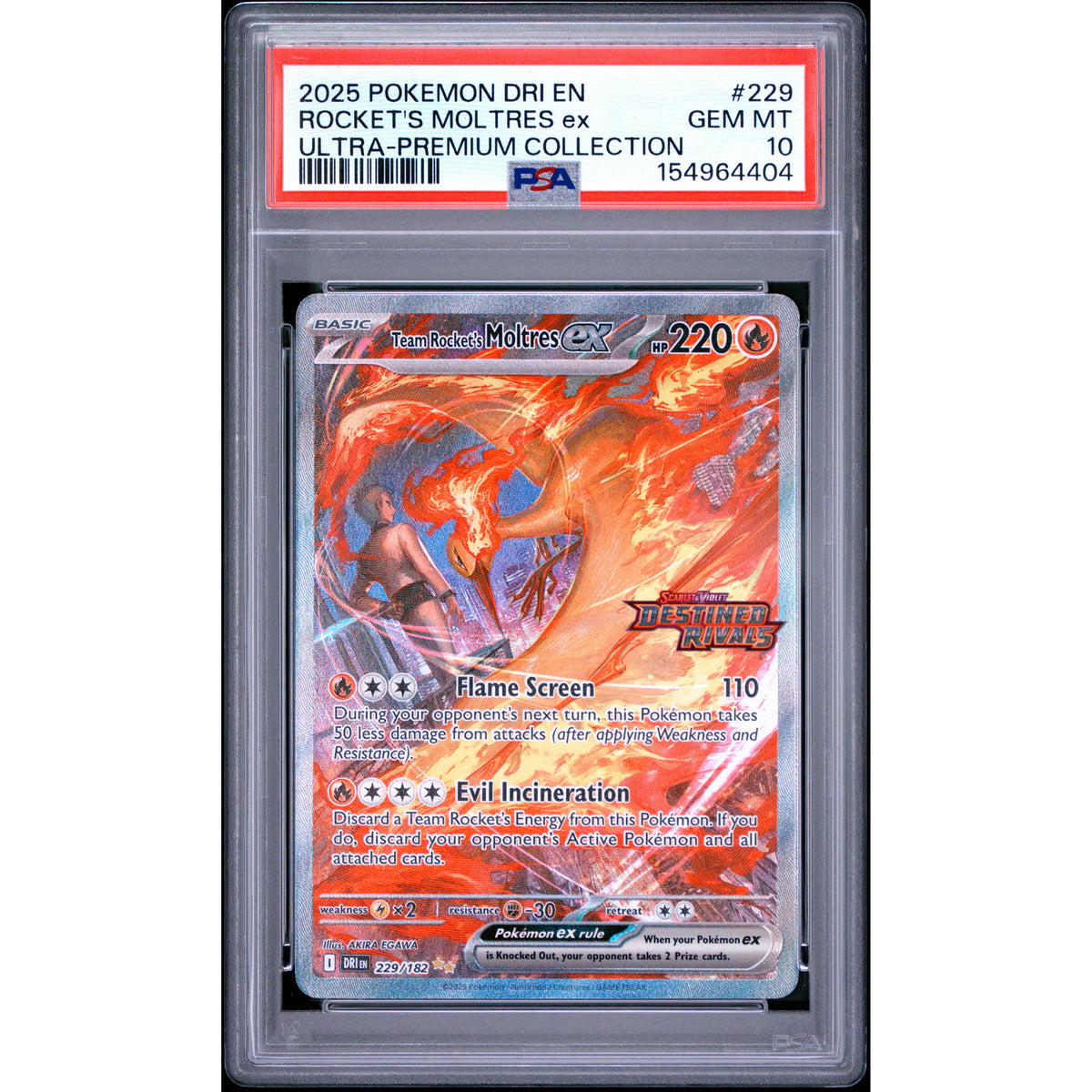 Pokémon TCG: Rocket's Moltres Ex #229 PSA 10-154964404