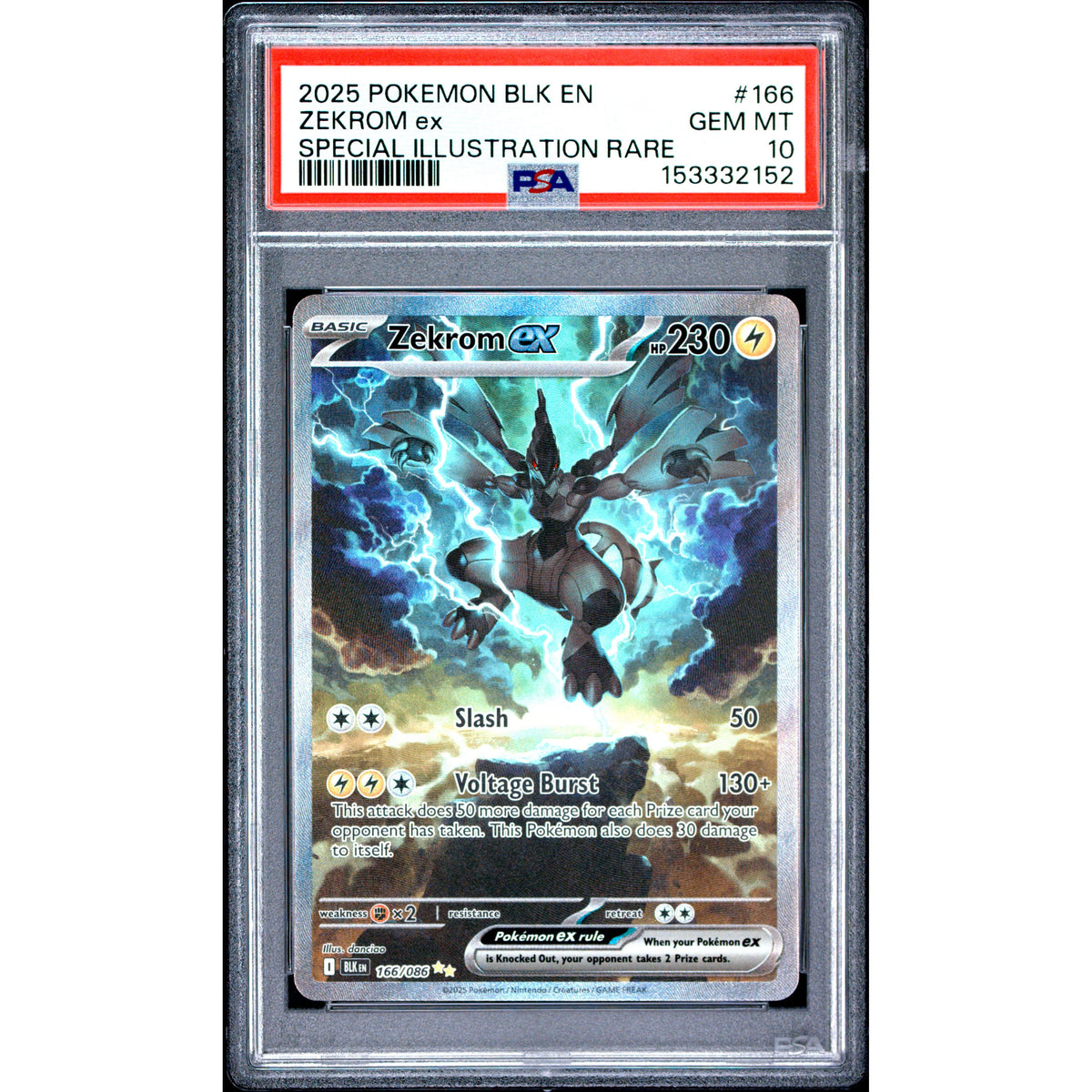 Pokémon TCG: Zekrom Ex #166 PSA 10-153332152