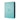 A turquoise, leather-like Gemloader: Premium Samlekortmappe [1024 pockets 4X4] binder with rounded corners and embossed Gemloader logo/text is shown closed at an angle on a white background for TCG/CCG card storage.