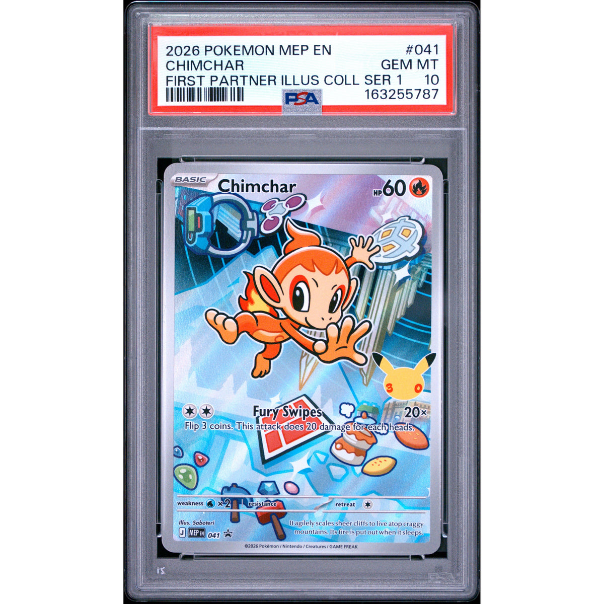 Pokémon TCG: Chimchar #041 PSA 10-163255787