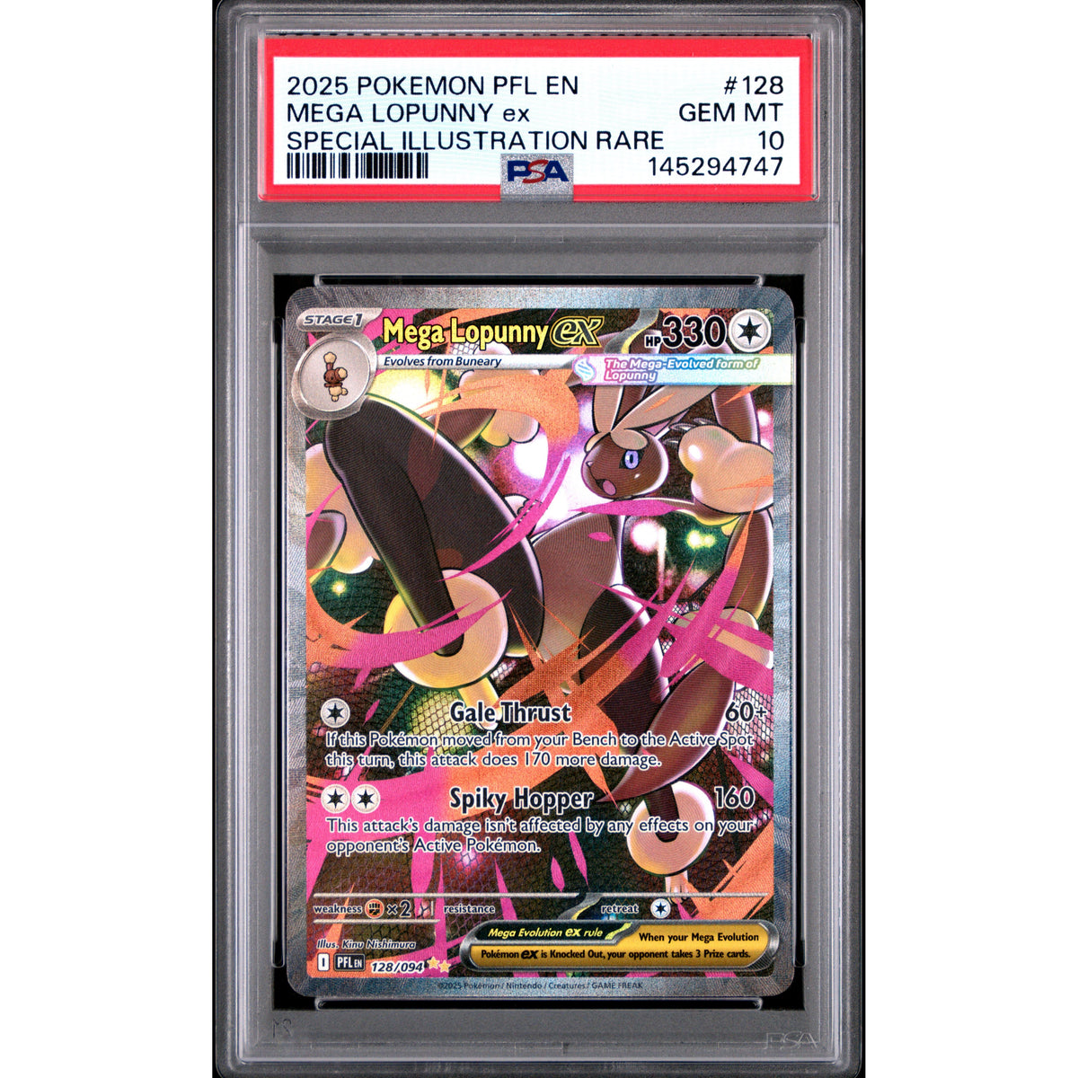 Pokémon TCG: Mega Lopunny Ex #128 PSA 10 - Phantasmal Flames-145294747