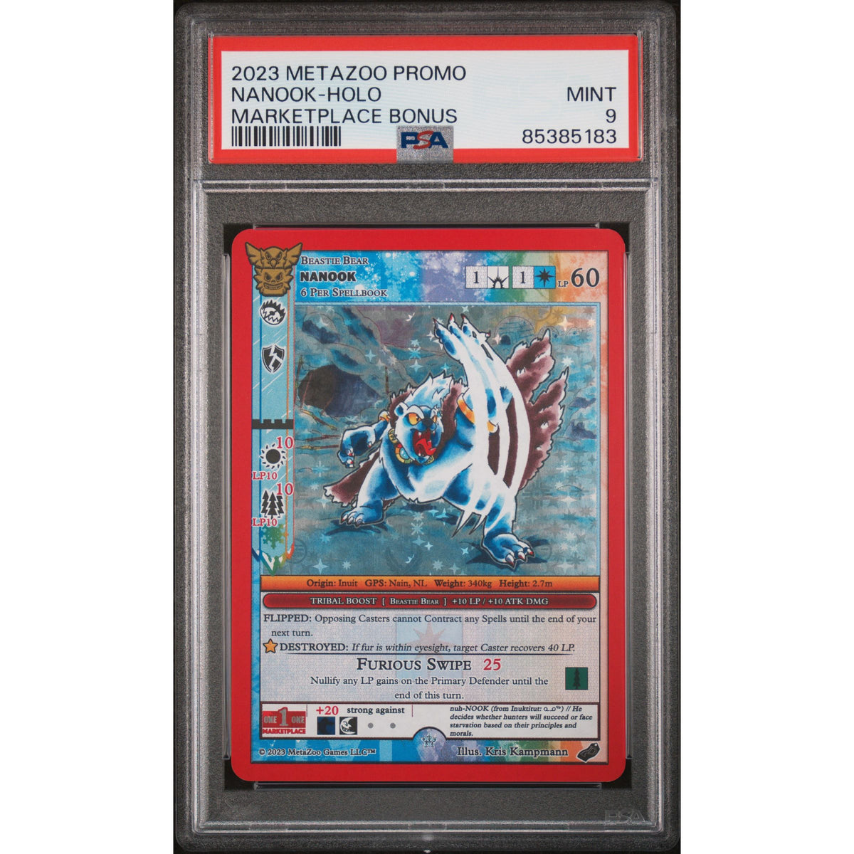 Meta Zoo TCG: Nanook PSA 9 Holo-85385183