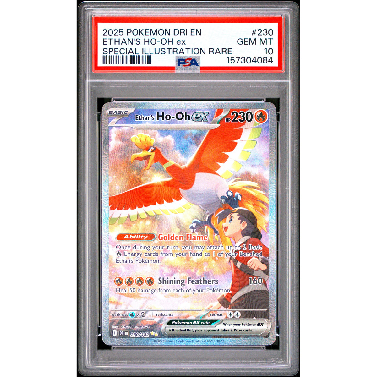 Pokémon TCG: Ethan's Ho-Oh Ex #230 PSA 10-157304084