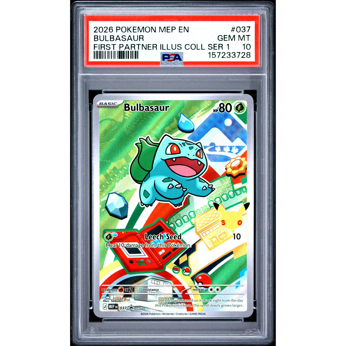 Pokémon TCG: Bulbasaur #037 PSA 10-157233728