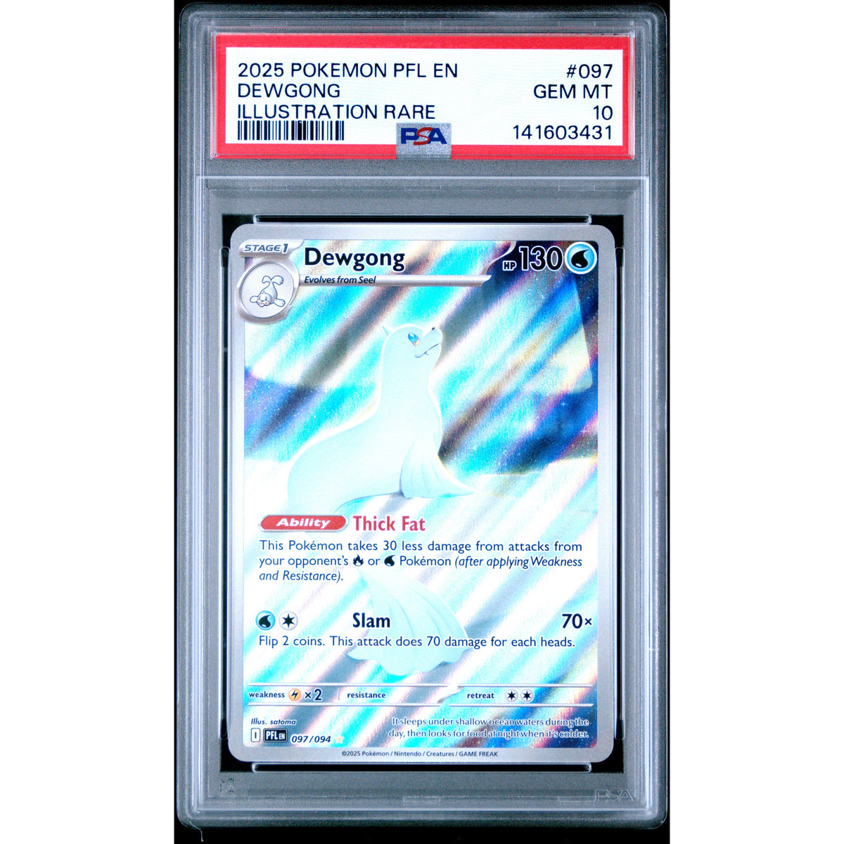 Pokémon TCG: Dewgong #097 PSA 10-141603431