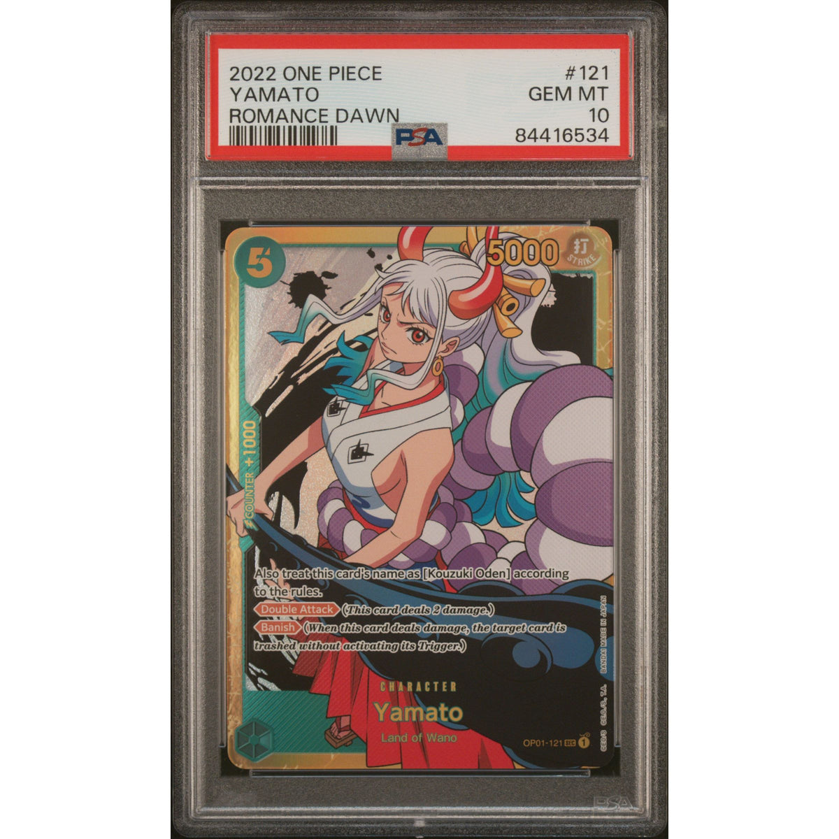 One Piece TCG: Yamato #121 PSA 10-84416534