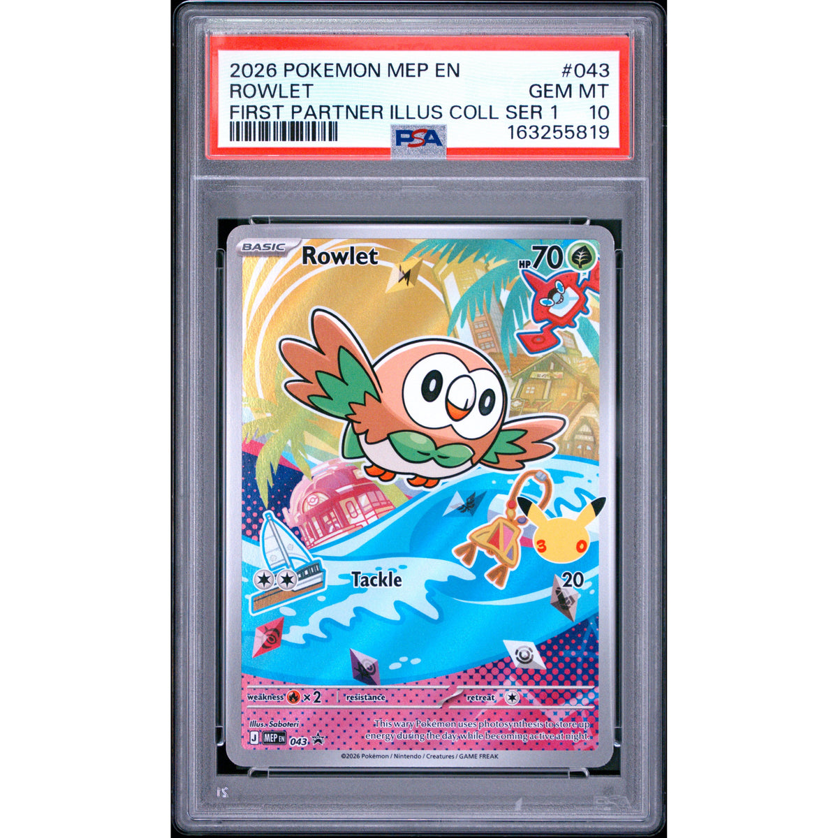 Pokémon TCG: Rowlet #043 PSA 10-163255819