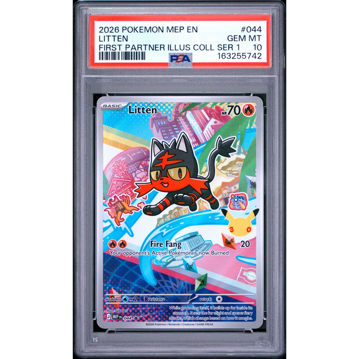 Pokémon TCG: Litten #044 PSA 10-163255742