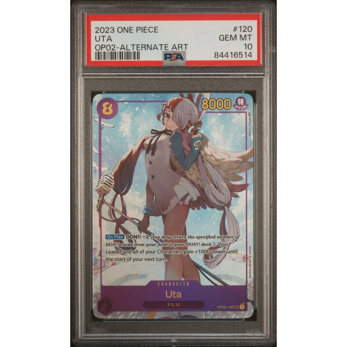 One Piece TCG: Uta #120 PSA 10-84416514