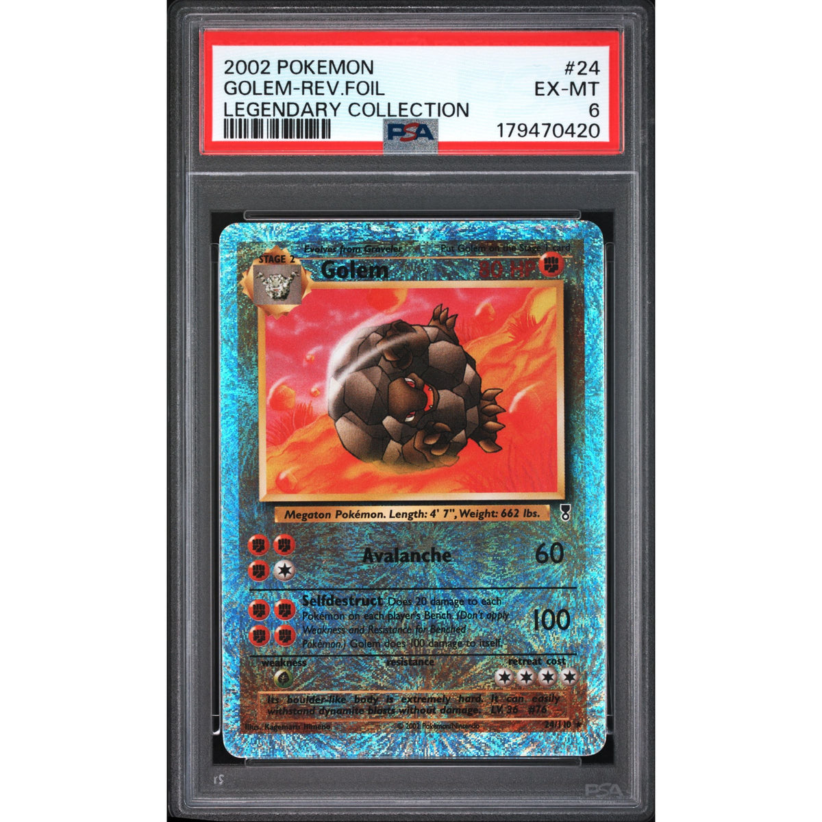 Pokémon TCG: Golem Reverse Holo #24 PSA 6-179470420