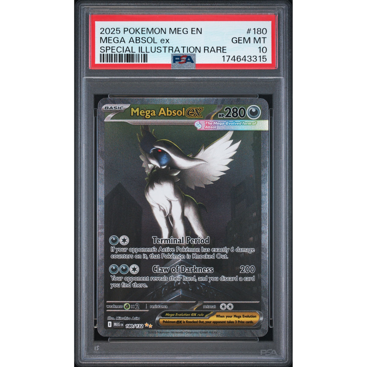 Pokémon TCG: Mega Absol Ex #180 PSA 10-174643315