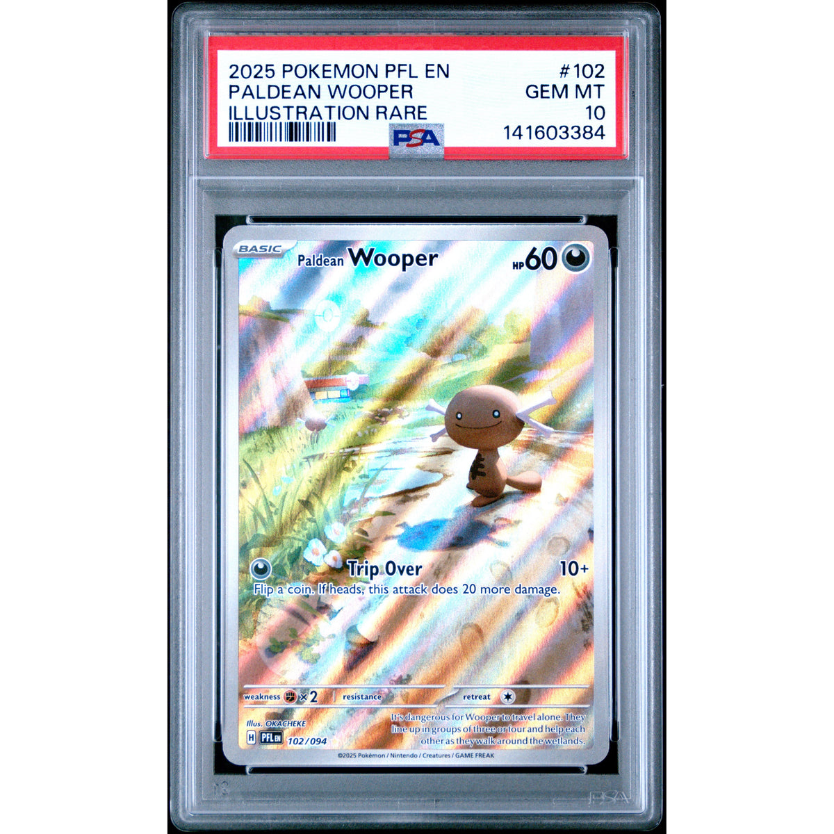 Pokémon TCG: Paldean Wooper #102 PSA 10-141603384