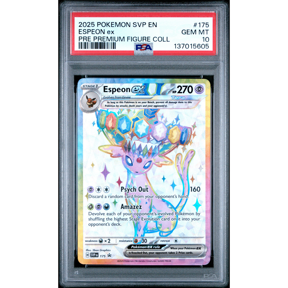 Pokémon TCG: Espeon Ex #175 PSA 10-137015605