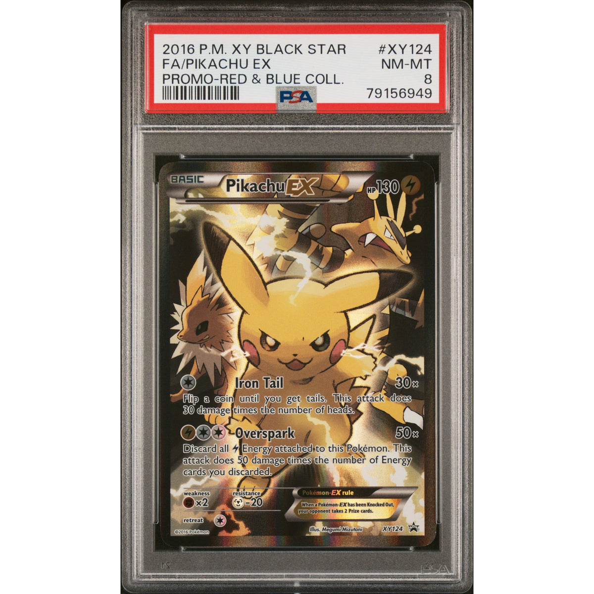 Pokémon TCG: Pikachu Ex XY124 PSA 8 - XY Black Star Promo-79156949