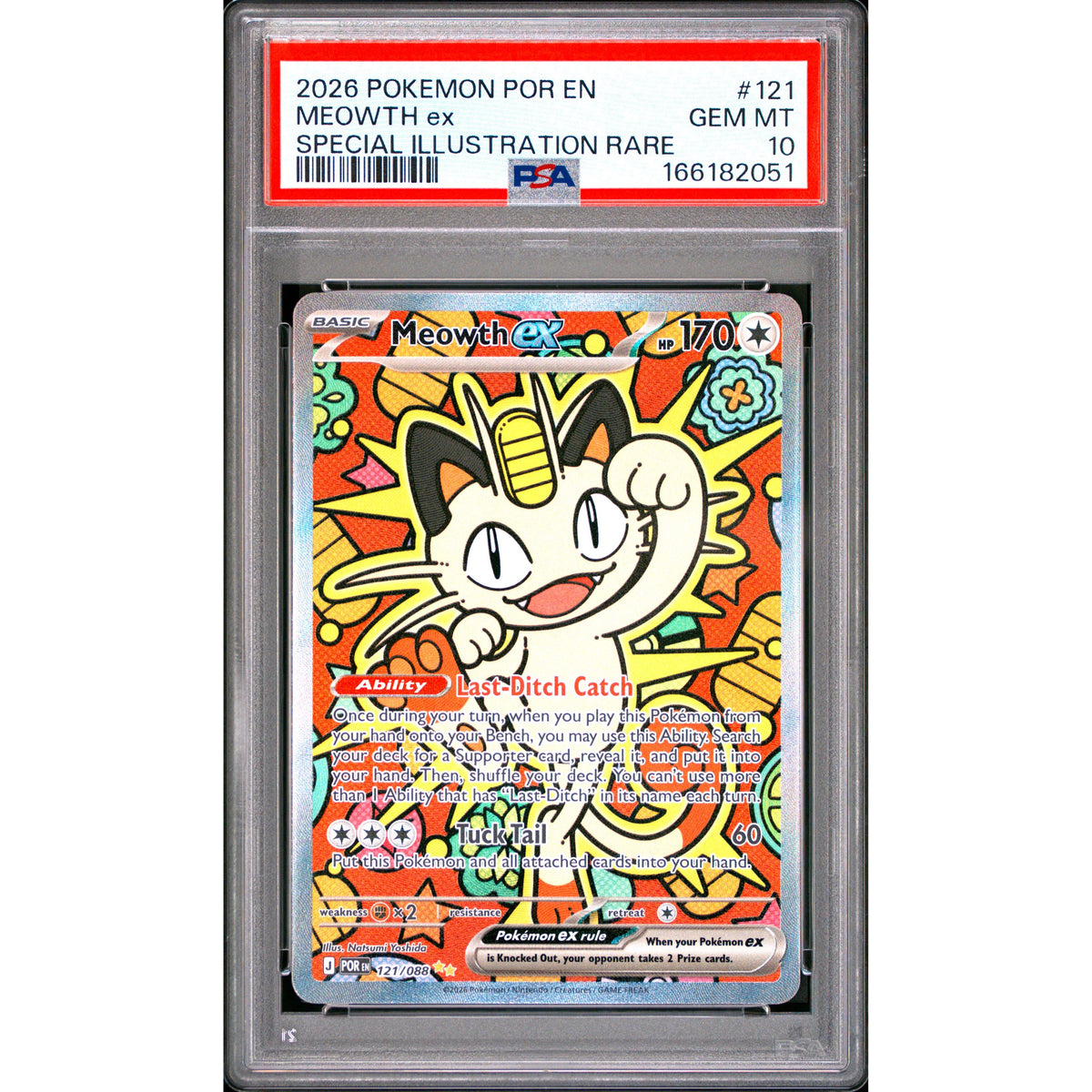 Pokémon TCG: Meowth Ex #121 PSA 10-166182051