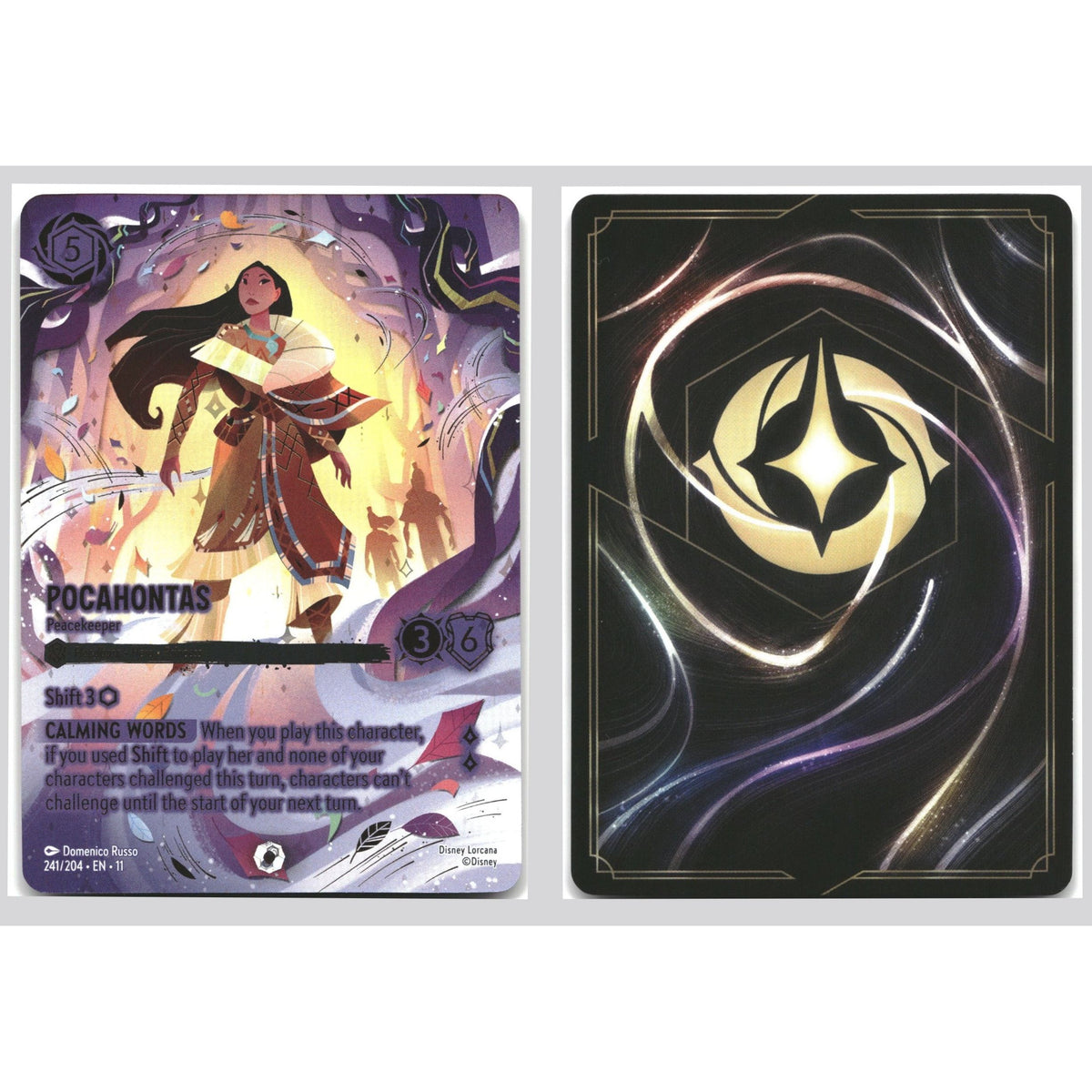 Disney Lorcana, Pocahontas - Peacekeeper (V.2) (Winterspell #241)