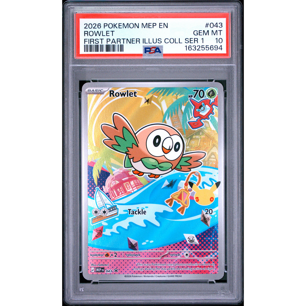 Pokémon TCG: Rowlet #043 PSA 10-163255694