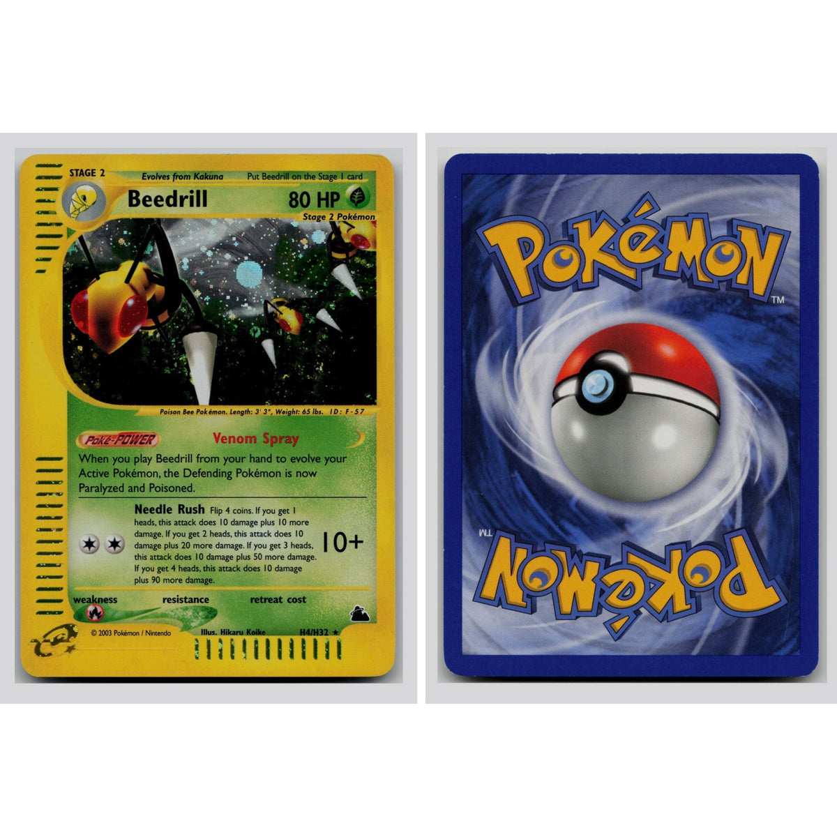 Pokémon TCG, Beedrill (Skyridge #H4)
