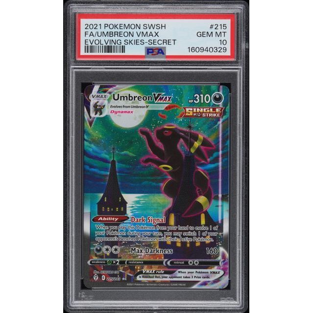 Pokémon TCG: Umbreon Vmax #215 PSA 10-160940329