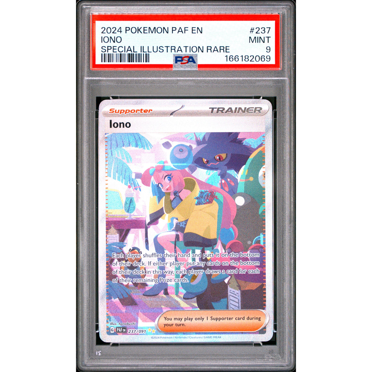 Pokémon TCG: Iono #237 PSA 9-166182069