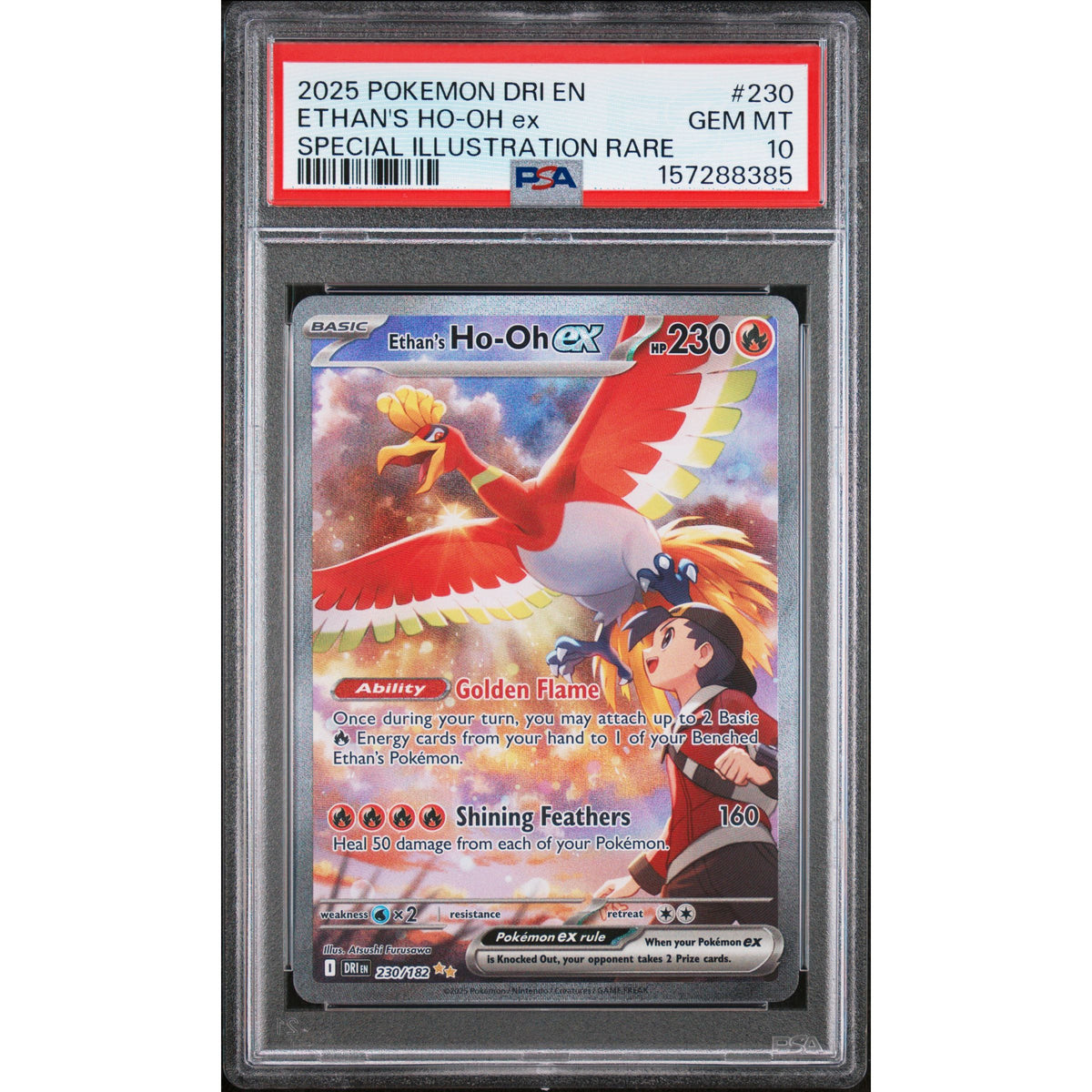 Pokémon TCG: Ethan's Ho-Oh Ex #230 PSA 10-157288385