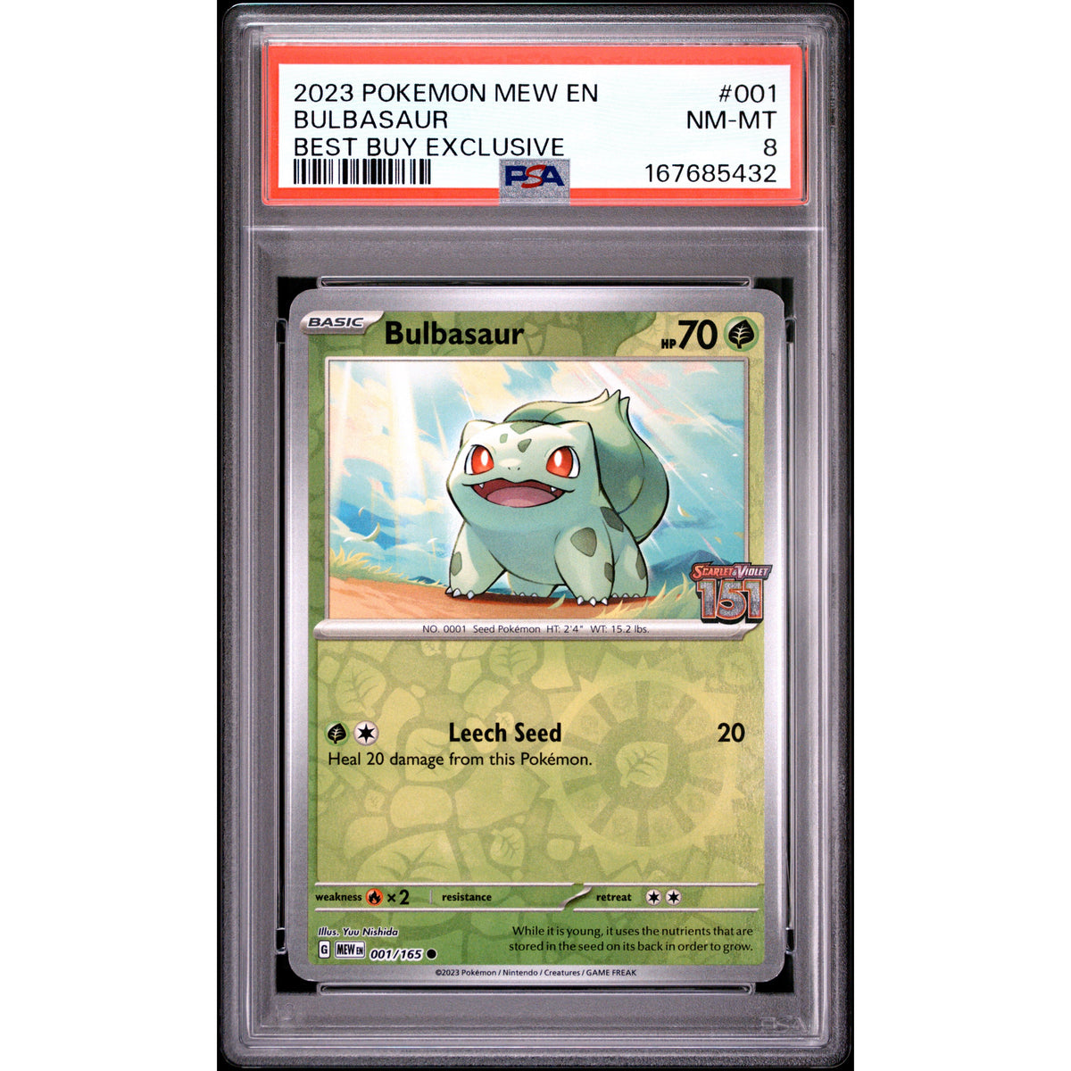 Pokémon TCG: Bulbasaur #001 PSA 8-167685432