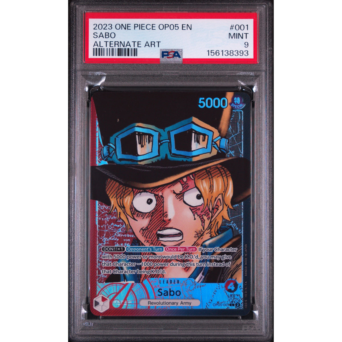 One Piece TCG: Sabo #001 PSA 9-156138393