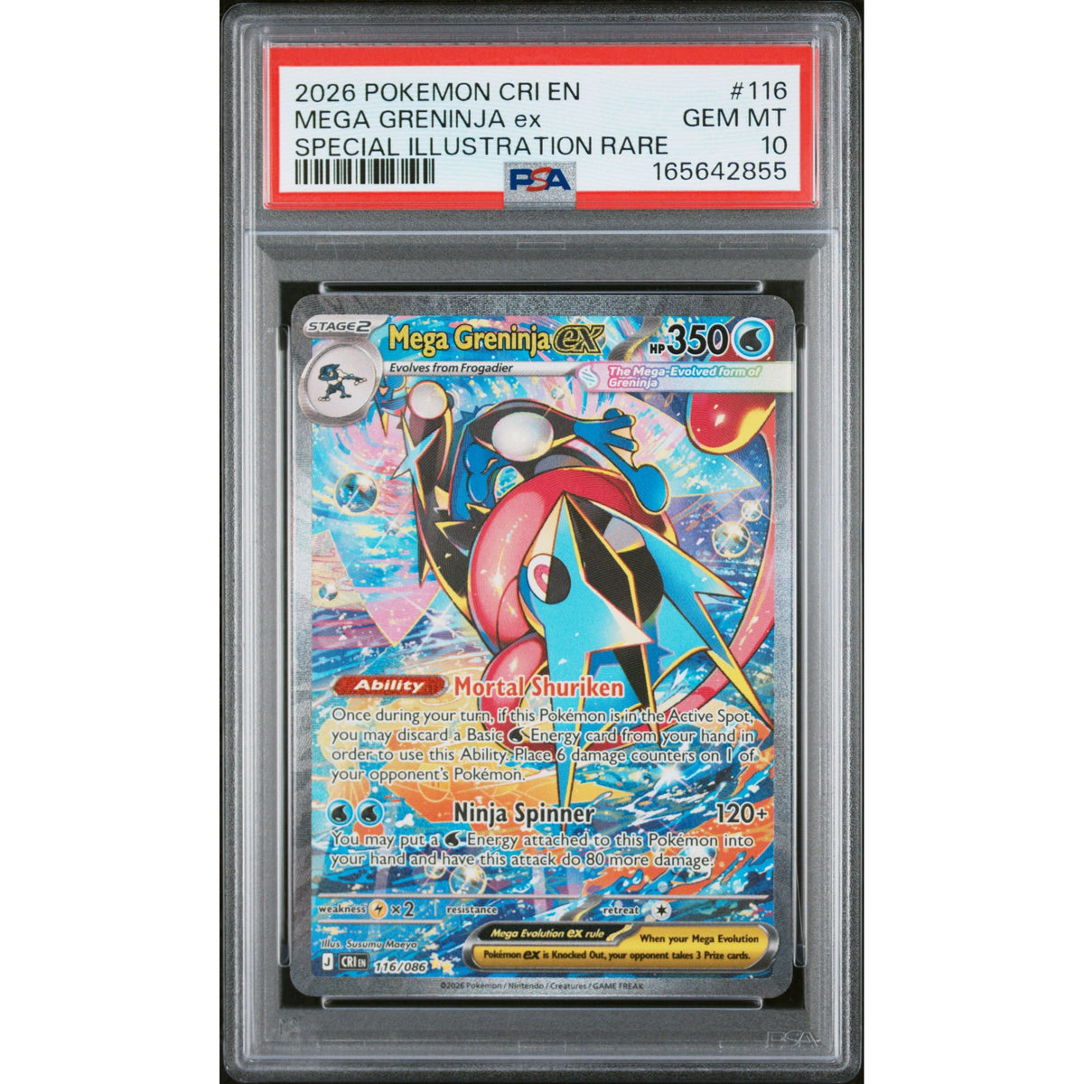 Pokémon TCG: Mega Greninja Ex #116 PSA 10-165642855