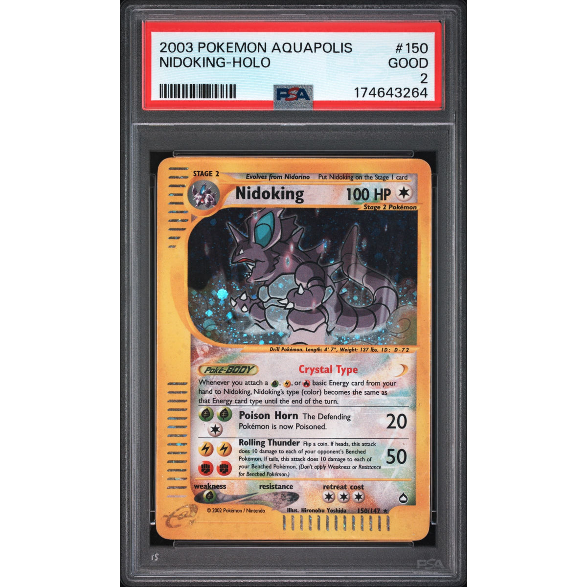 Pokémon TCG: Nidoking Holo #150 PSA 2-174643264