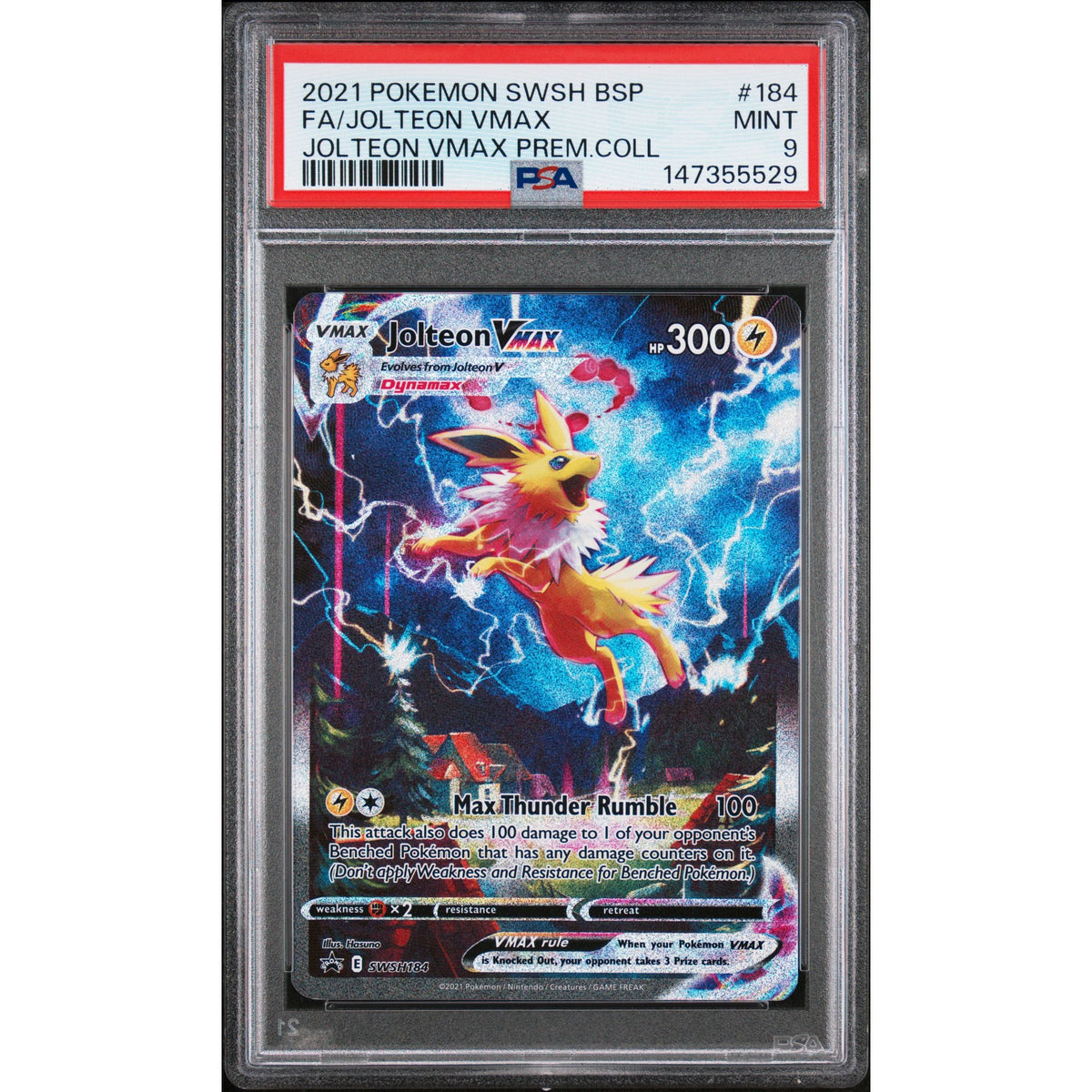 Pokémon TCG: Jolteon Vmax #184 PSA 9-147355529