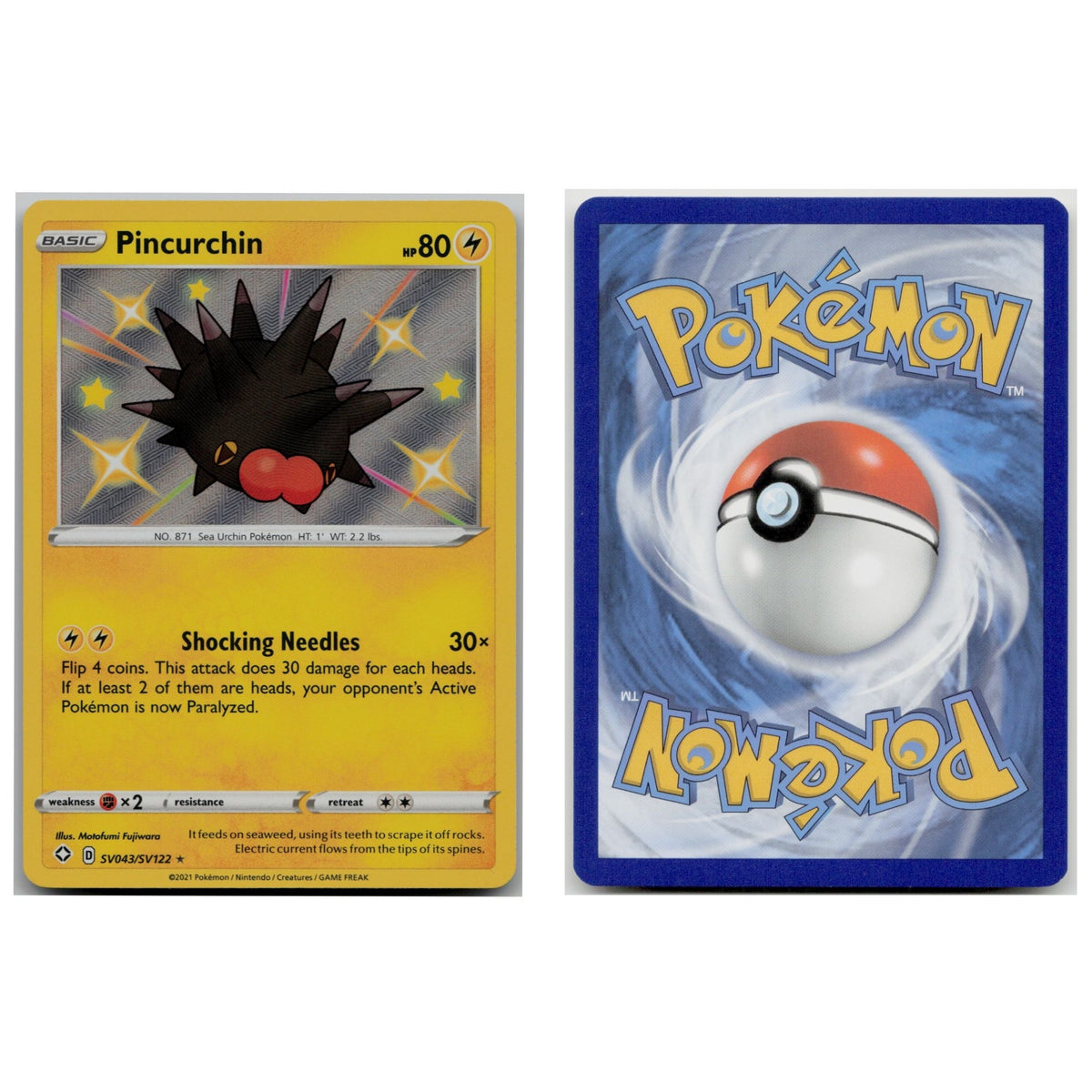 Pokémon TCG, Pincurchin (Shining Fates #SV43)